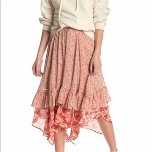 FREE PEOPLE Zumba Floral Tiered Skirt SIZE 4 NWOT